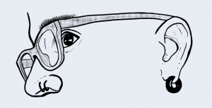 line drawing of Micah's face